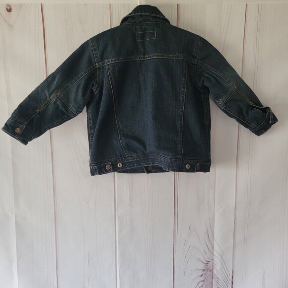 The Children’s Place Lined Denim Jean Jacket, Girl 4T, Snap Front Closure, Lined - Picture 6 of 15